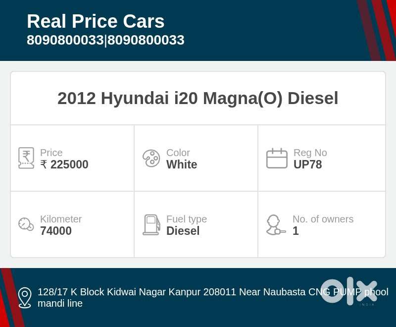 Hyundai I20 Magna 1.2 Mt, 2012, Diesel