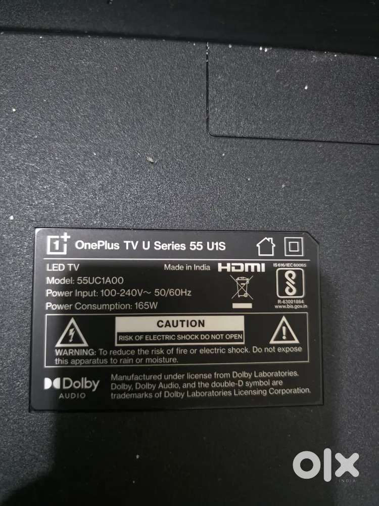 One plus 55inch 55u1s model broken display for spar part 6 month old