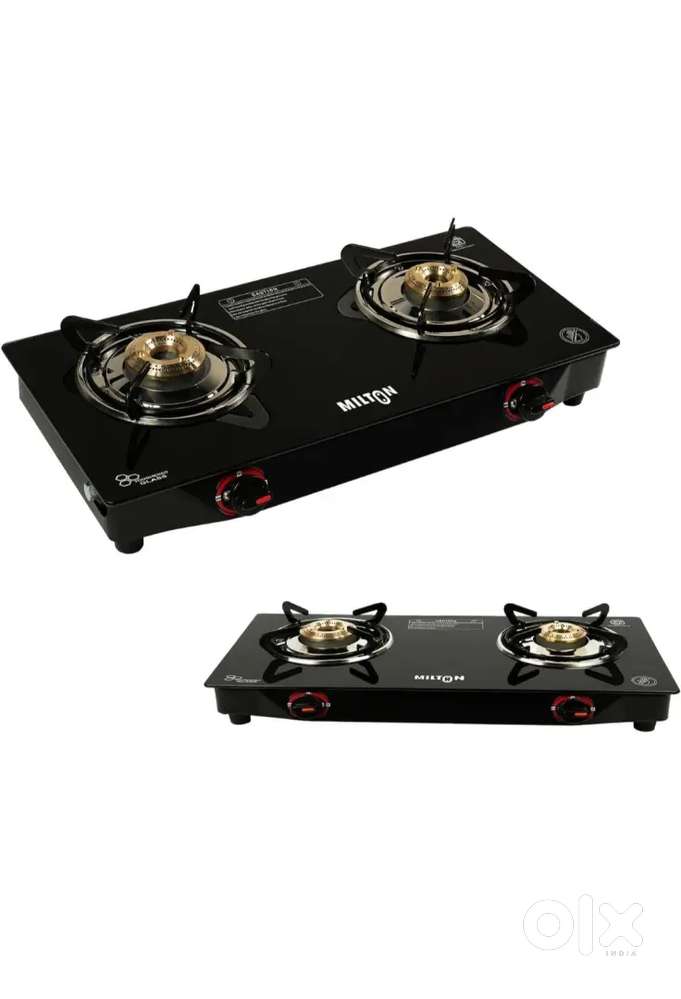 Milton 2 Burner Glass Top Gas Stove