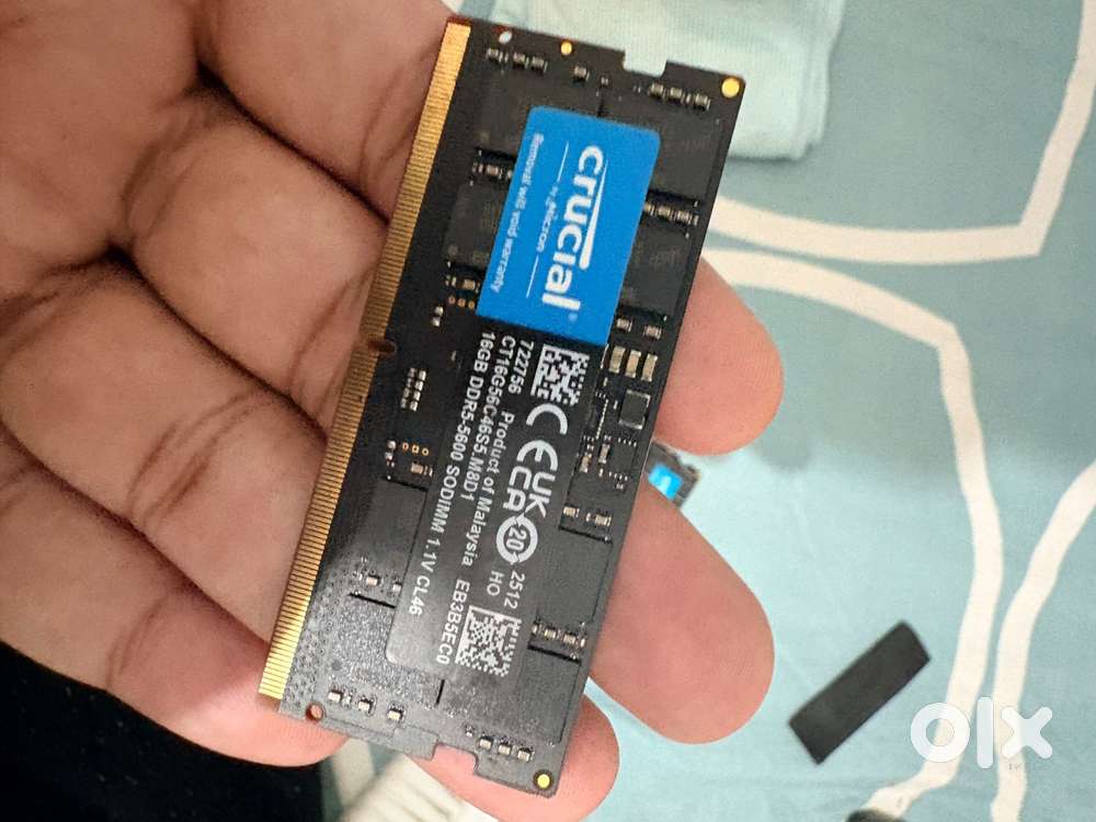 Crucial 16x2 GB DDR5 SODIMM 5600mhz laptop ram
