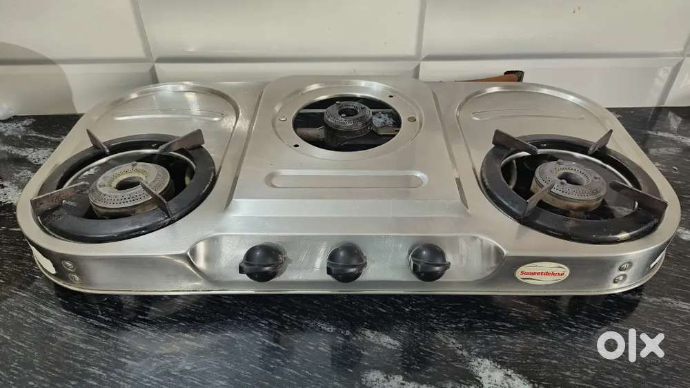 Sumit Deluxe 3 Burner Gas Stove in Excellent Condition