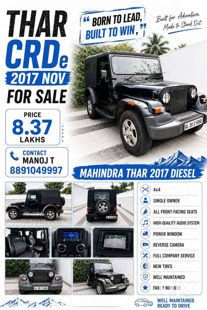 Mahindra Thar 2017 Diesel For Sale