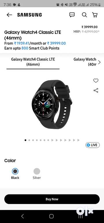 Samsung watch 46mm for 2024 sale