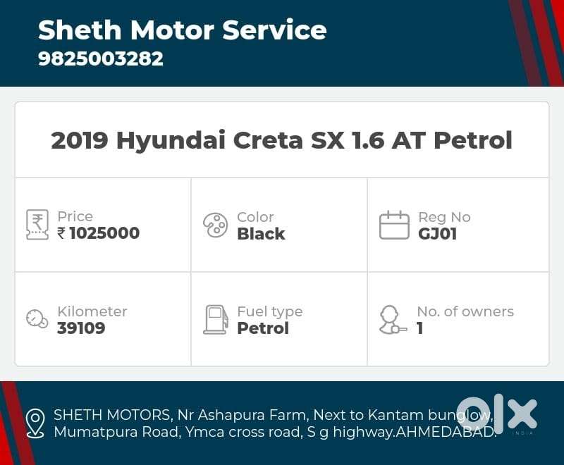 Hyundai Creta 1.6 Sx Automatic, 2019, Petrol