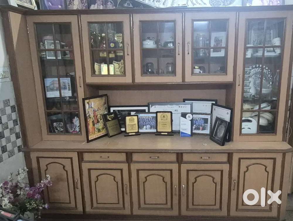 Cupboard with storage & display very good quality size 9 feet by 7