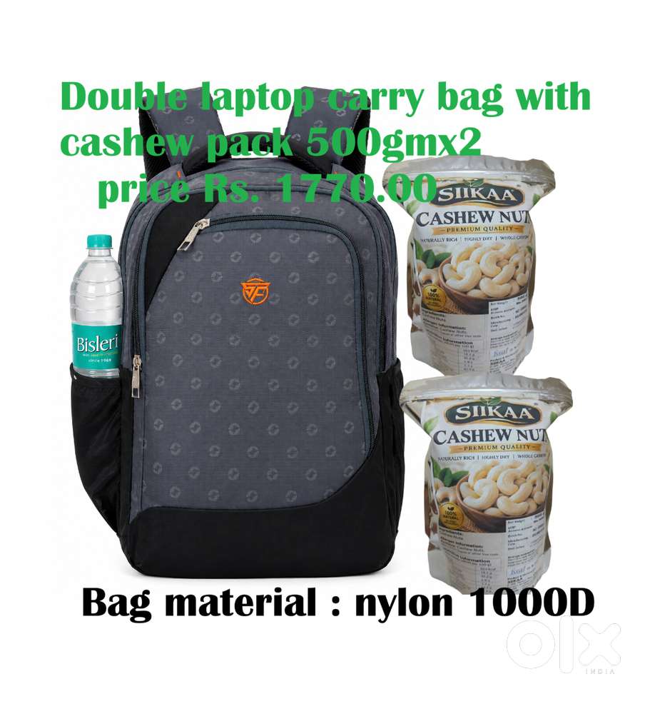 Laptop bag carry two laptos with 1kg cashew
