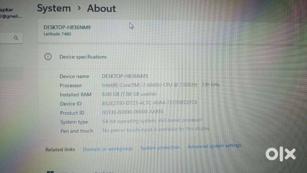 Dell Latitude 7480  Core i7 6th Gen  8GB RAM  Good Condition