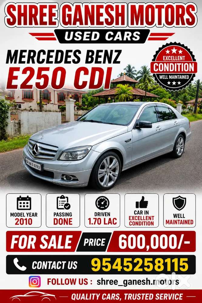 Mercedes-benz E-class 2010 Diesel 170000 Km Driven