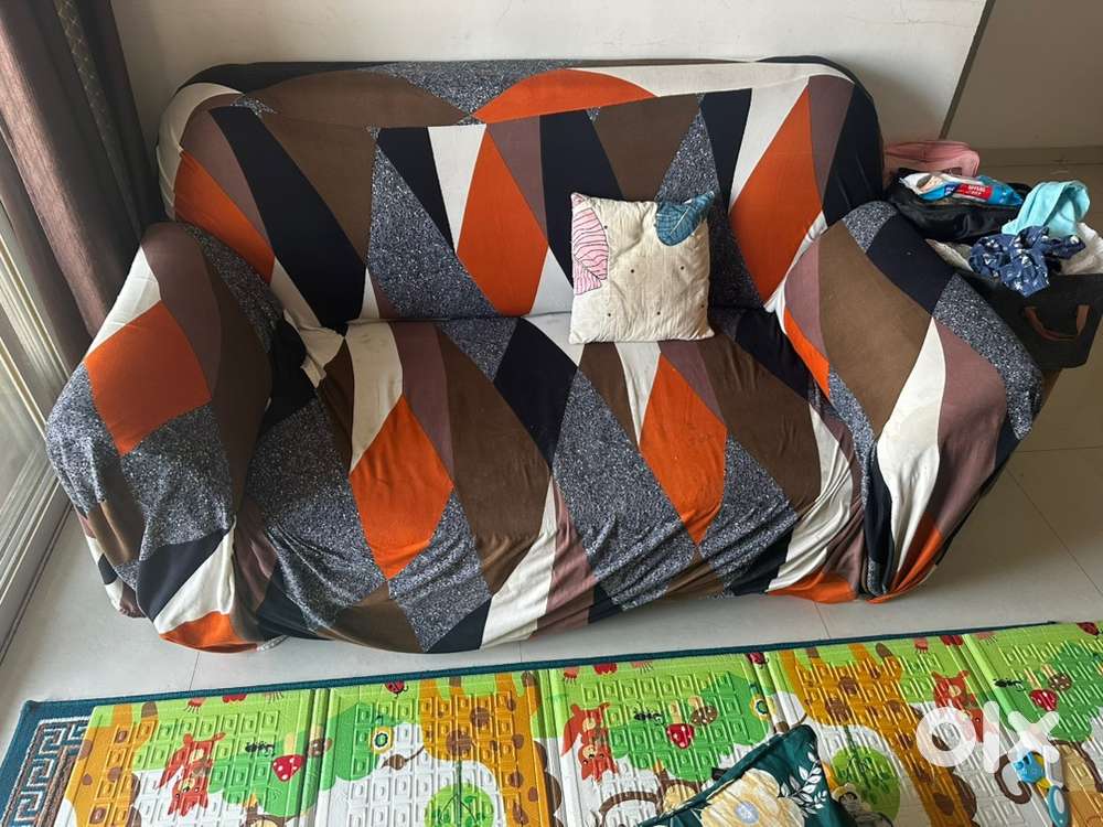 2 seater pure wood sofa
