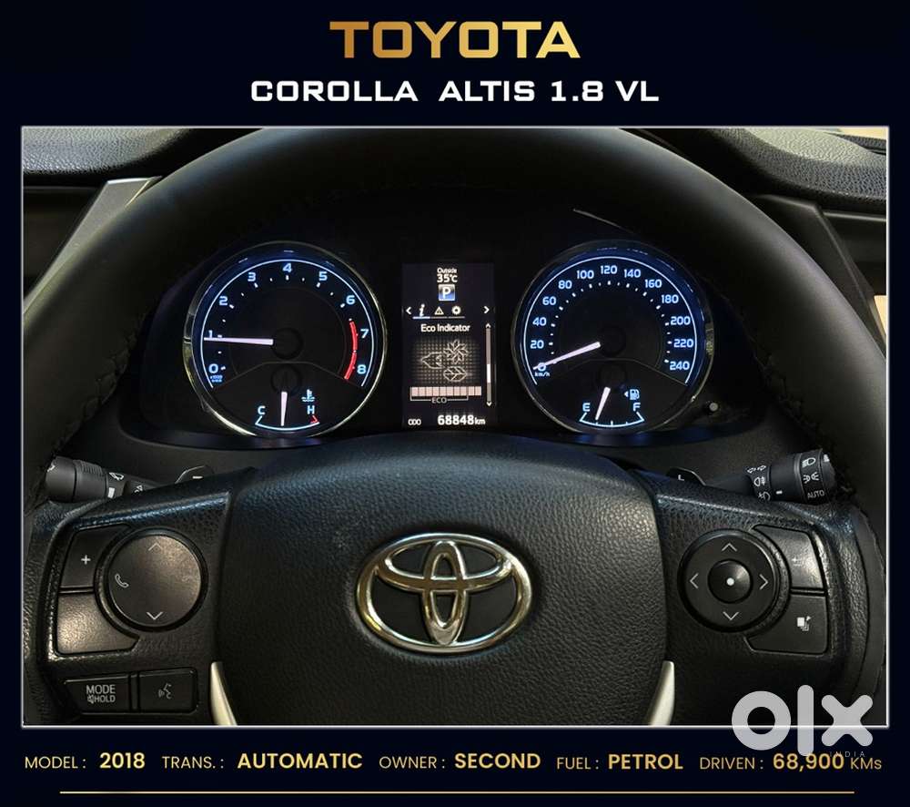 Toyota Corolla Altis Vl, 2018, Petrol