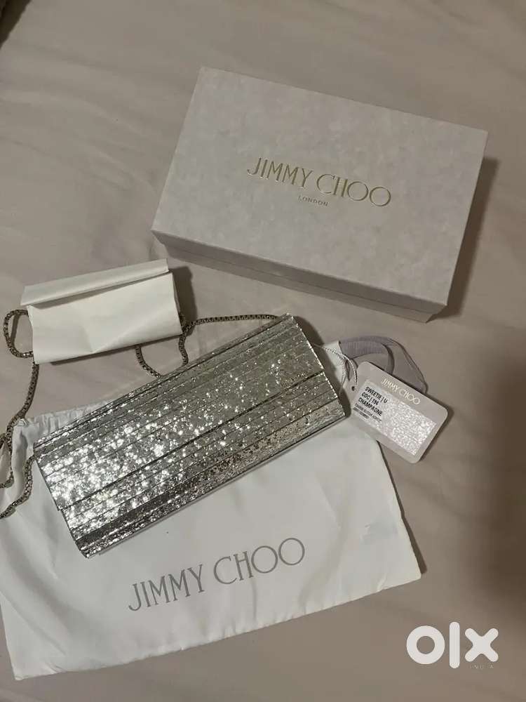 Champagne Jimmy Choo Clutch Champagne Coarse Glitter Fabric Clutch