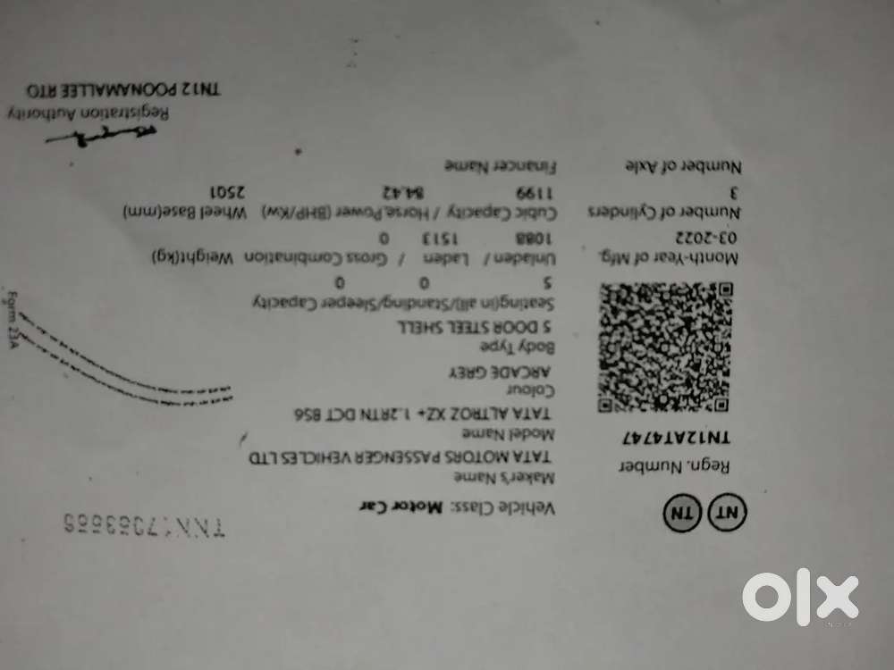 Tata Altroz 2022 Petrol Good Condition