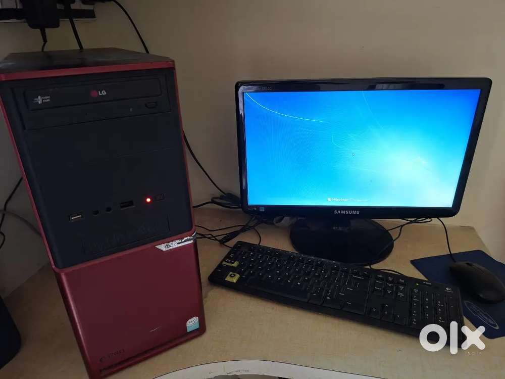 Desktop with monitor