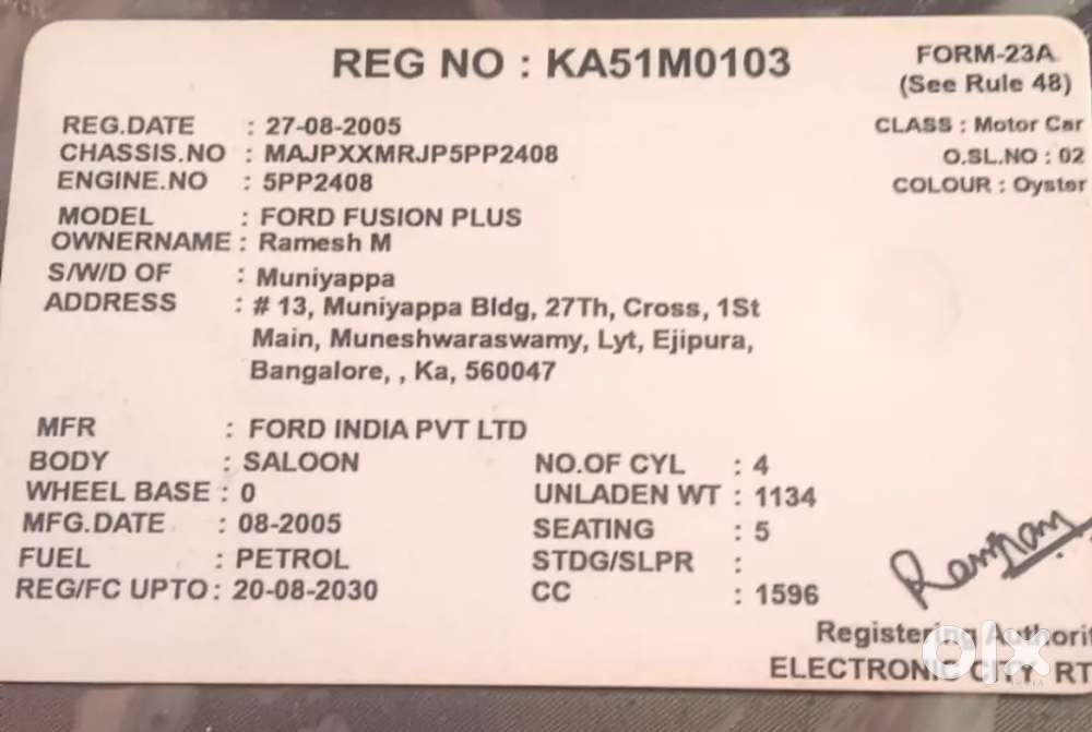 Ford Fusion 2005 Plus