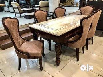 6 seater dining table with marble Sofa Dining 1766848544