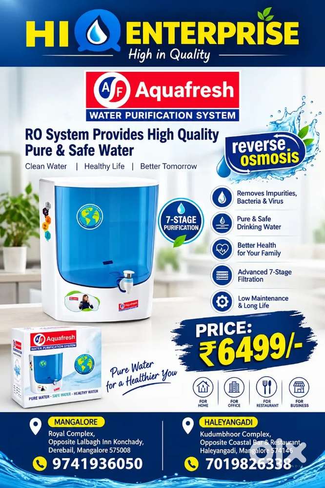 Water purifier service available