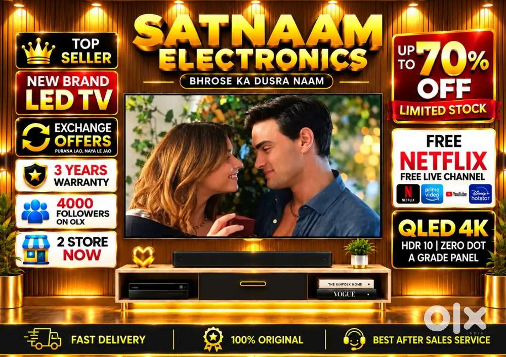 NEW BRAND LED TV WITH EXCHANGE OFFER 3 YEARS WARRANTY 4K