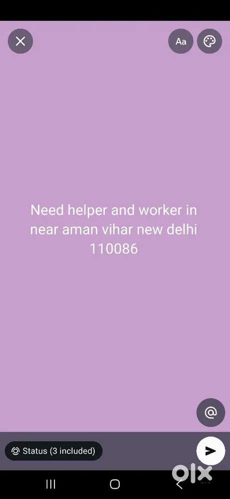 Helper and packaging