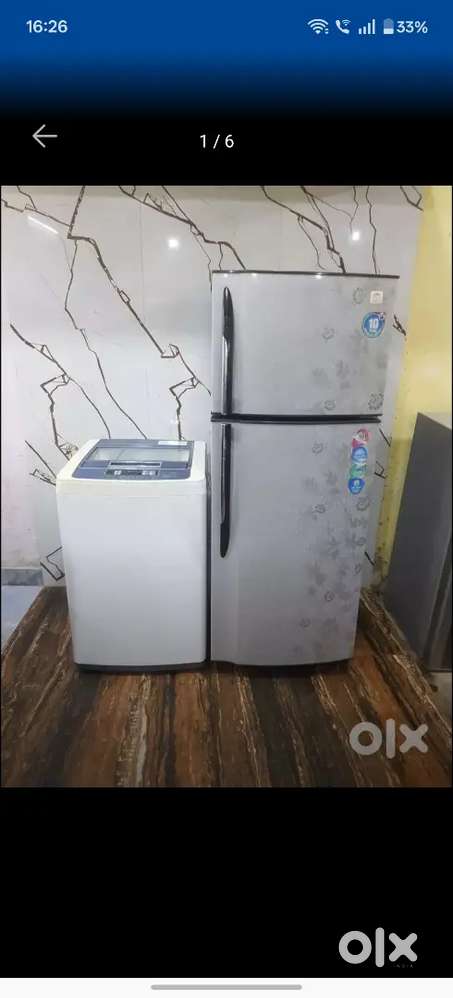 Godrej flower model double door refrigerator and washing machine
