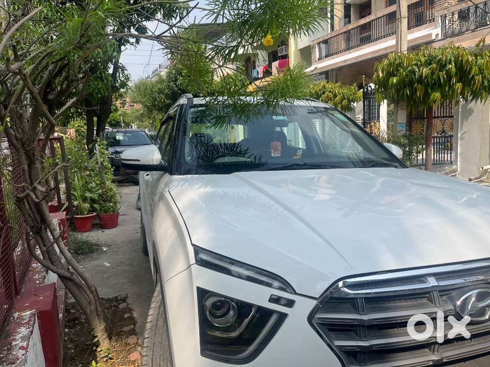 White Hyundai Creta 2021 (1.5 Diesel, 1st Owner, Up-16) In Mint