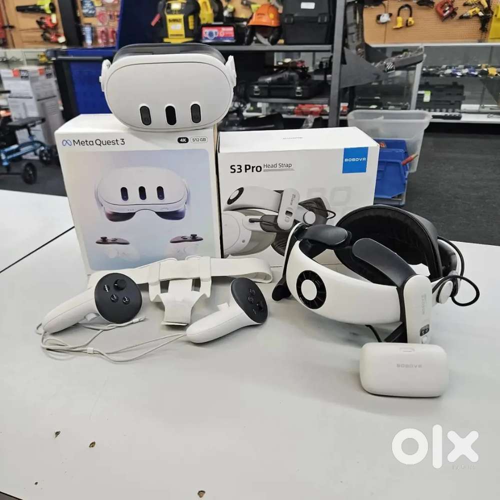 Meta Quest 3 512GB VR Headset - White Includes Bobova S3 Pro Head