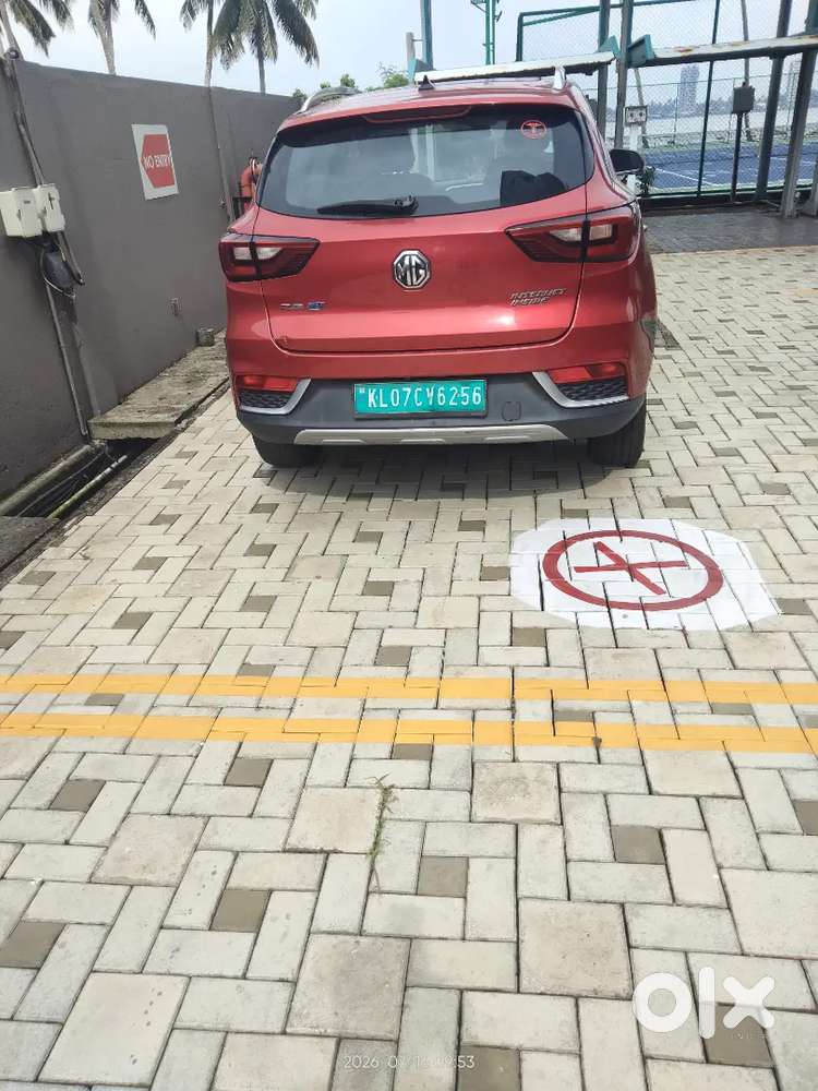 Electric Motor Car Mg Zsev Red Colour
