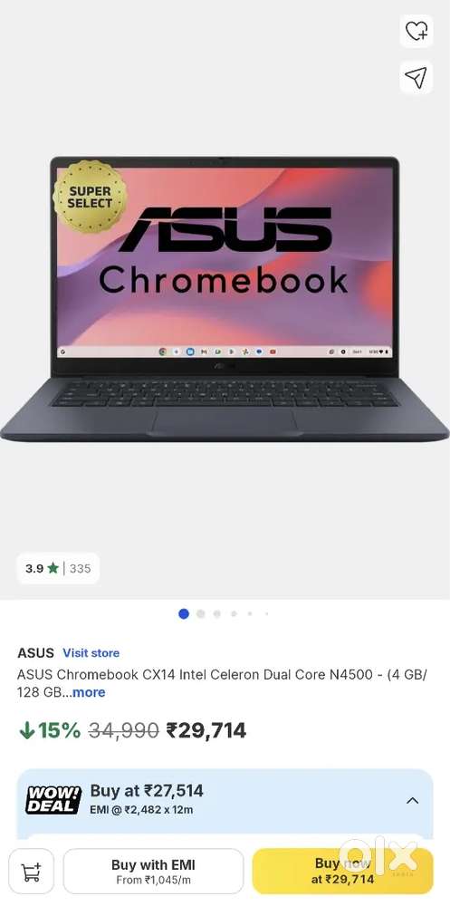 Asus chromebook cx14 128gb
