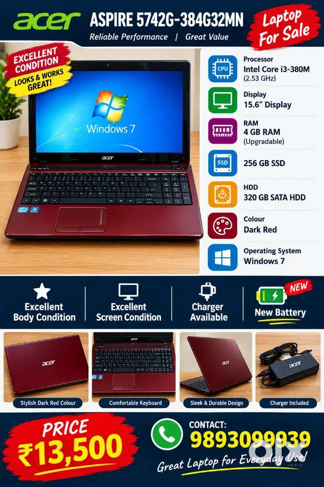 Intel i3/ SSD / 4GB RAM / Windows 7