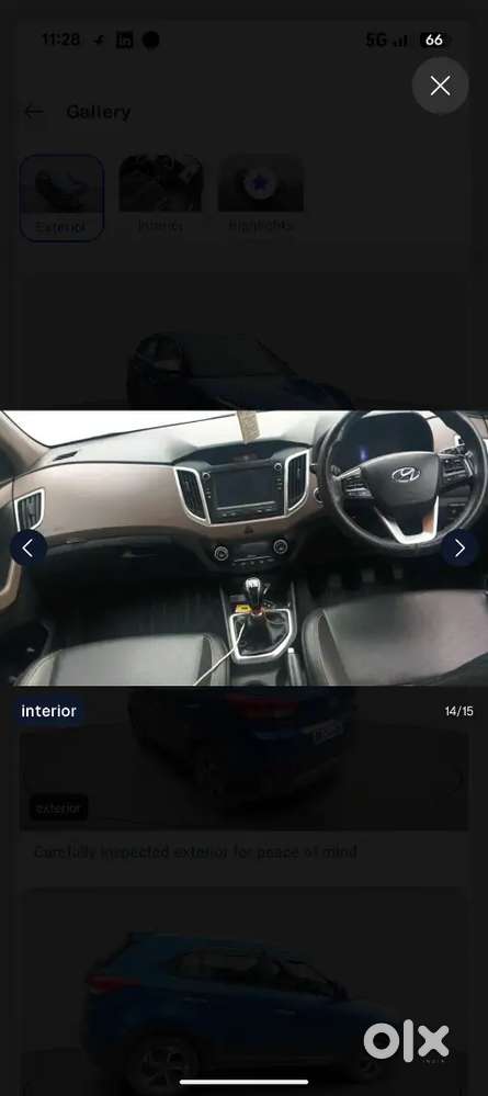 Hyundai Creta 2018 Petrol Manual Top Model With Sunroof