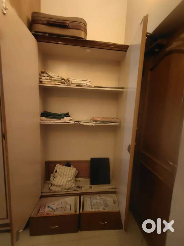 Cupboard with shelves and box