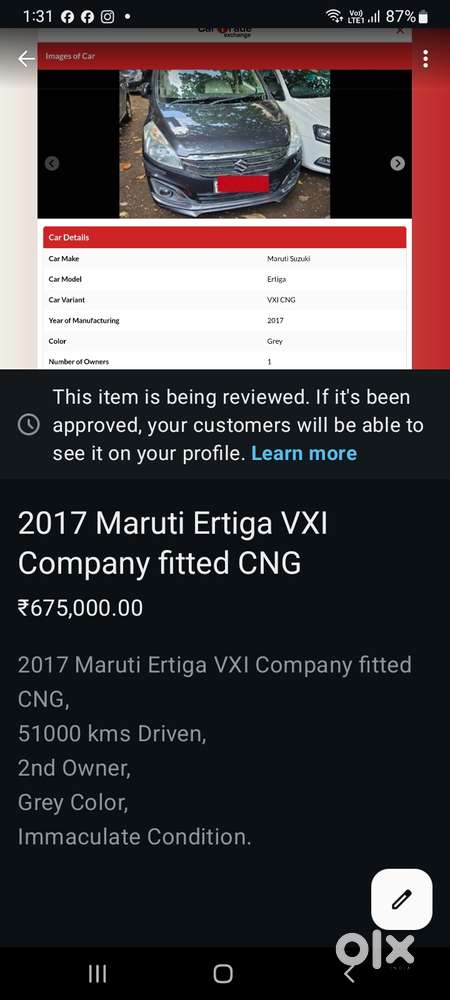 Maruti Suzuki Ertiga Vxi Cng, 2017, Cng & Hybrids