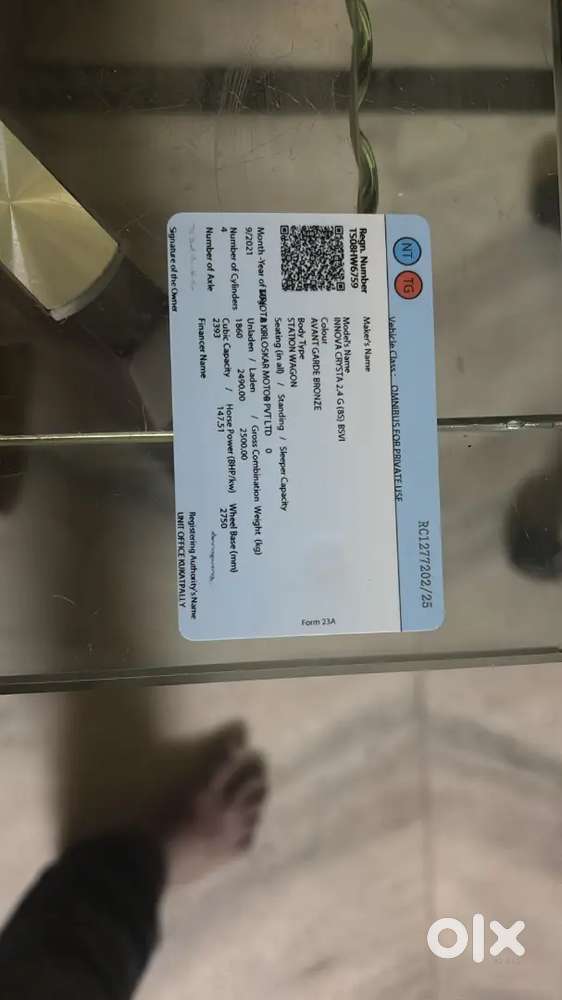 Toyota Innova Crysta 2022 Manual Diesel