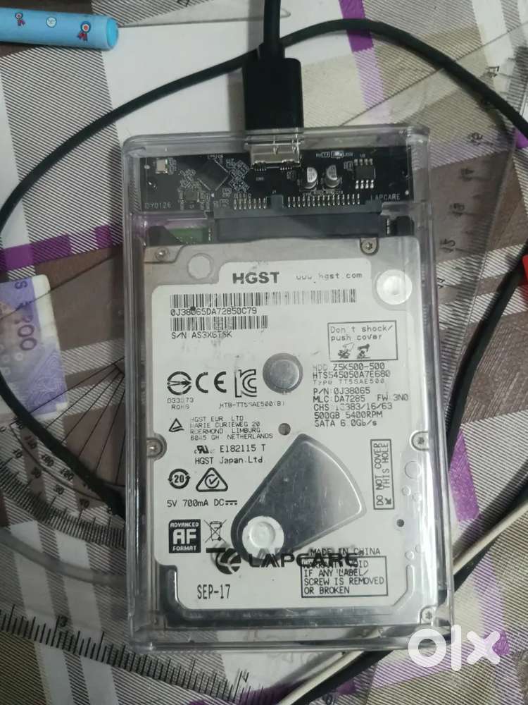 500Gb Laptop HDD Disk 2.5 Working Condition