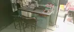 Table with storage and chair