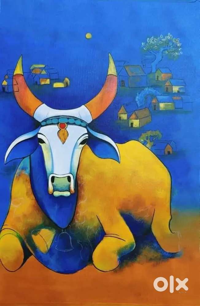 Stretch canvas acrylic painting