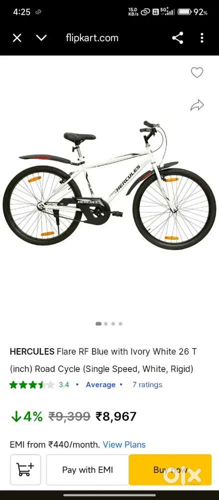 Hercules Flare Hercules White Cycle Hercules Flare Ivory White 35