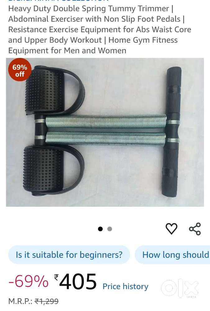 Heavy Duty Double Spring Tummy Trimmer.