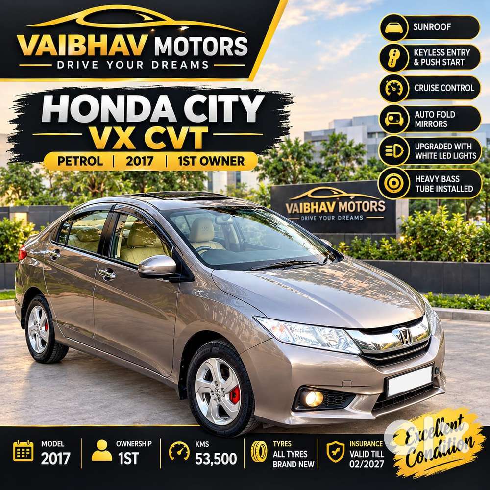 Honda City Vx Petrol Cvt, 2017, Petrol
