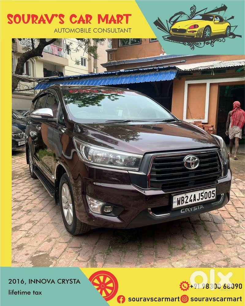 Toyota Innova Crysta 2.4 G Mt 8s, 2016, Diesel