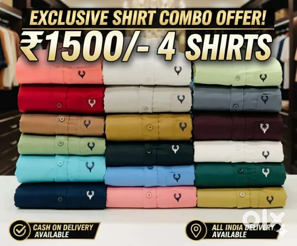 Plain shirt Special combo offer Cash on delivery available Men