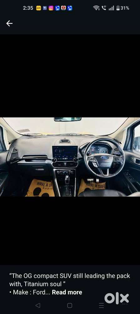 Ford Ecosport 1.5 Petrol Titanium Plus At, 2019, Petrol