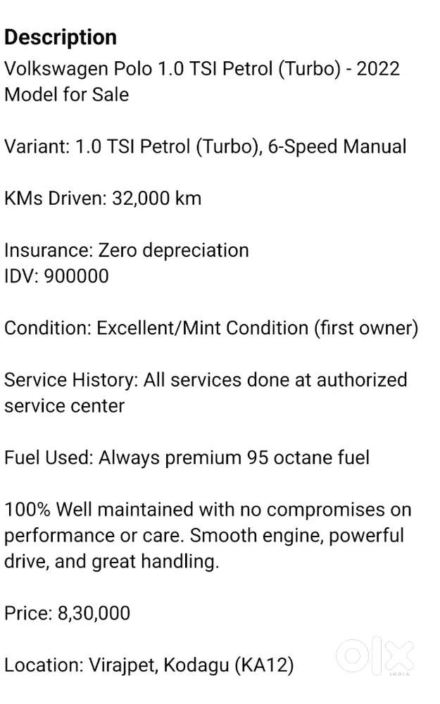 Volkswagen Polo Tsi 1l Turbo Manual For Sale