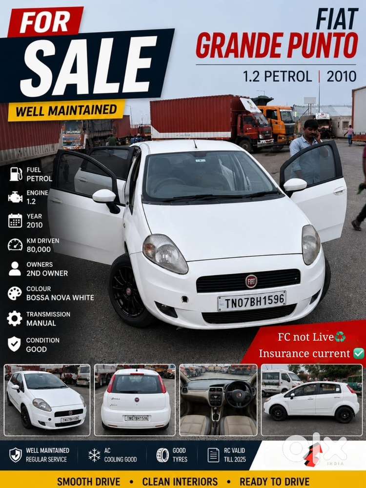 Fiat Grand Punto 2010 Petrol 86000 Km Driven