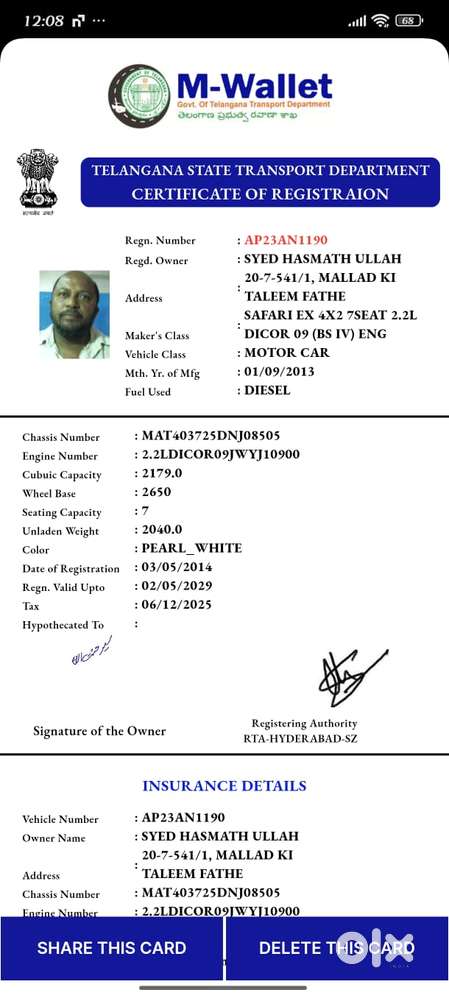Tata Safari Dicor 2.2 Ex 4x2, 2013, Diesel