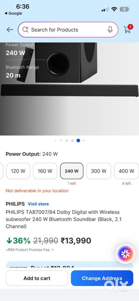Brand new philips sound bar