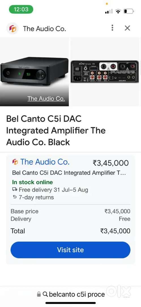 Belcanto stereo amplifier and remote