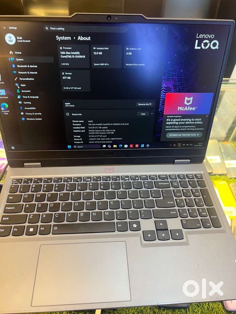Lenovo LOQ Gaming Laptop | i5 12th Gen HX | 12GB DDR5 | RTX 2050⁠