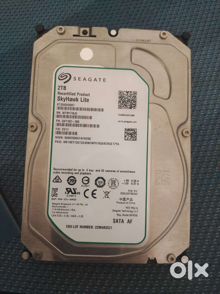 Seagate SkyHawk Lite 2TB Internal Hard Drive | CCTV HDD | SATA