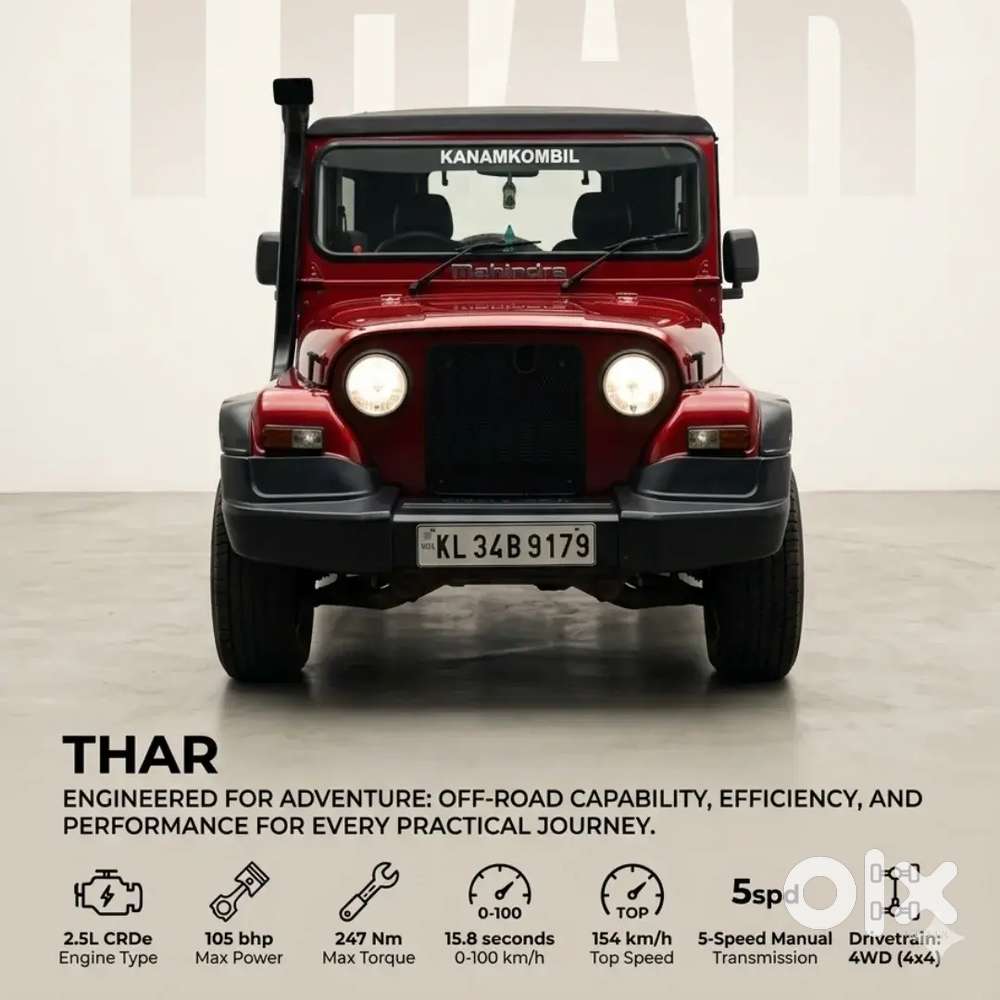 Mahindra Thar 2019 Diesel Well Maintained
