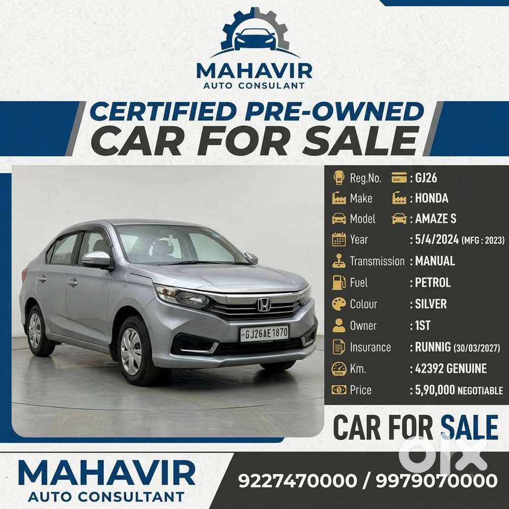 Honda Amaze S (o) I-vtec, 2023, Petrol
